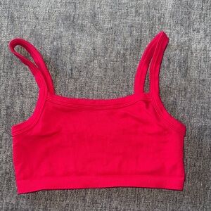 Tilly's Bright Red Ribbed Tank Top